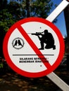 No Hunting and Shooting Sign.