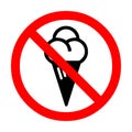 No ice cream sign