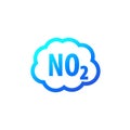 NO2 icon, nitrogen dioxide gas Royalty Free Stock Photo