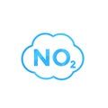 NO2 icon, nitrogen dioxide