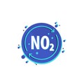 NO2 icon, nitrogen dioxide vector design Royalty Free Stock Photo