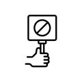 Black line icon for No, not and nope Royalty Free Stock Photo
