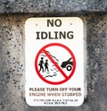 No Idling Sign