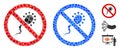 No Infection Mosaic Icon of Round Dots
