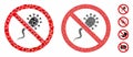 No infection Mosaic Icon of Joggly Pieces