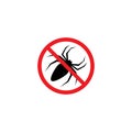 No insect sign vector icon