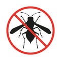 No insects sign on the white background.