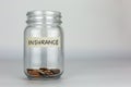 No Insurance Money Glass Jar Royalty Free Stock Photo