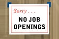 No Job Openings Sign