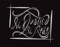 No Justice No Peace lettering text on vector illustration Royalty Free Stock Photo