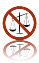 No justice symbol