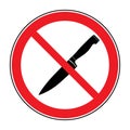 No Knife or Weapon Sign Royalty Free Stock Photo