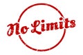 no limits sign. no limits round vintage stamp.