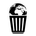 No littering concept icon, save earth Royalty Free Stock Photo