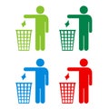 No littering icons set