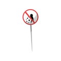 No littering prohibited sign vector Illustration on a white background