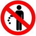 No littering sign