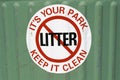 No littering sign Royalty Free Stock Photo