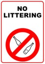No littering sign Royalty Free Stock Photo
