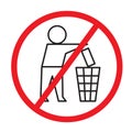 no littering sign symbol sticker icon