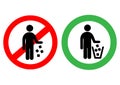 No littering sign in vector Royalty Free Stock Photo