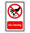 No Littering Symbol Sign, Vector Illustration, Isolate On White Background Label .EPS10 Royalty Free Stock Photo