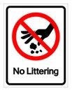 No Littering Symbol Sign, Vector Illustration, Isolate On White Background Label .EPS10 Royalty Free Stock Photo