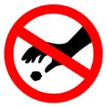 No littering vector sign Royalty Free Stock Photo