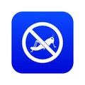 No locust sign icon digital blue