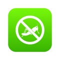 No locust sign icon digital green