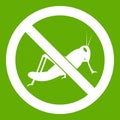 No locust sign icon green