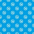 No locust sign pattern seamless blue