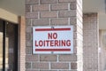 No Loitering Sign Royalty Free Stock Photo