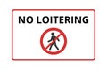 No loitering Symbol Royalty Free Stock Photo