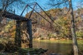 Exempt old railroad trestle Royalty Free Stock Photo