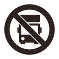 No lorry parking sign