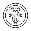 No louse sign icon, outline style