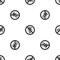 No louse sign pattern seamless black