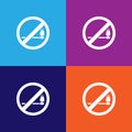 No matches and fire, prohibited sign icon Royalty Free Stock Photo