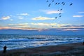 The Outer Banks beachfront enjoys another great sunrise Royalty Free Stock Photo