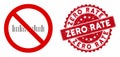 No Measure Icon with Textured Zero Rate Stamp