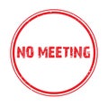 no meeting stamp on white Royalty Free Stock Photo
