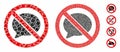 No message cloud Composition Icon of Tuberous Items