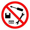 No Metal Objects or Magnetic Media Symbol Sign, Vector Illustration, Isolate On White Background Label .EPS10