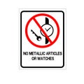 No Metallic Articles Or Watches Symbol Sign, Vector Illustration, Isolate On White Background Label .EPS10 Vector Illustration Royalty Free Stock Photo