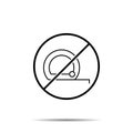 No meter, gauge icon. Simple thin line, outline vector of construction tools ban, prohibition, forbiddance icons for ui and ux, Royalty Free Stock Photo