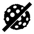 No Microbe Spore - Vector Icon Illustration Royalty Free Stock Photo