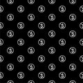 No Microscope sign pattern seamless isolated on black background Royalty Free Stock Photo