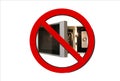 No microwave, sign Royalty Free Stock Photo