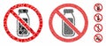 No milk bottle Composition Icon of Rough Parts